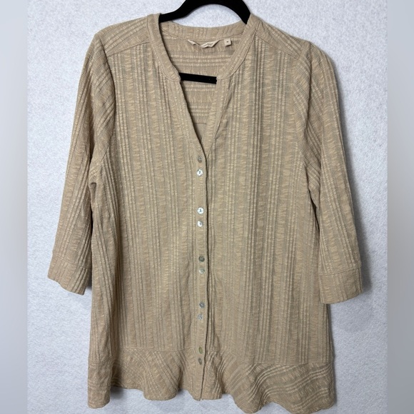 Soft Surroundings Camel Color Tunic Top Size M - Picture 1 of 3